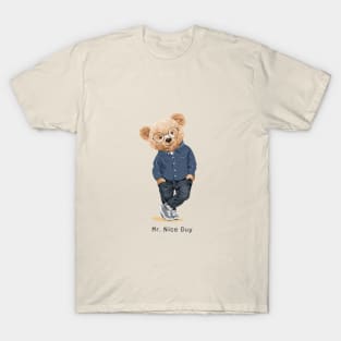 Cute bear design "Mr. Nice Guy" T-Shirt